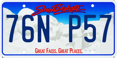 SD license plate 76NP57