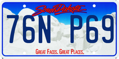 SD license plate 76NP69