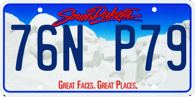 SD license plate 76NP79
