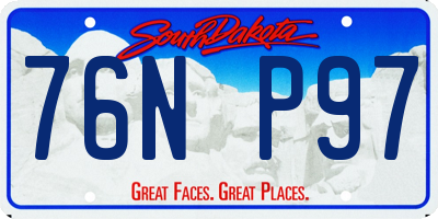 SD license plate 76NP97