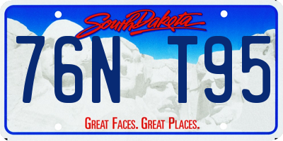 SD license plate 76NT95