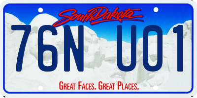 SD license plate 76NU01