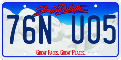 SD license plate 76NU05