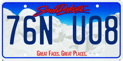 SD license plate 76NU08