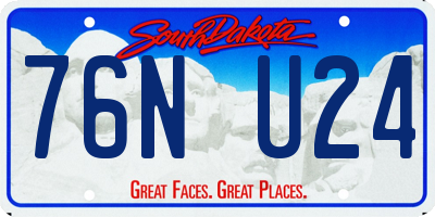 SD license plate 76NU24