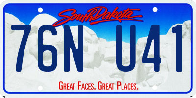 SD license plate 76NU41