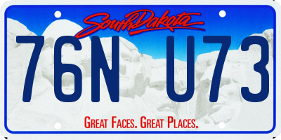 SD license plate 76NU73