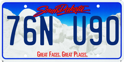 SD license plate 76NU90
