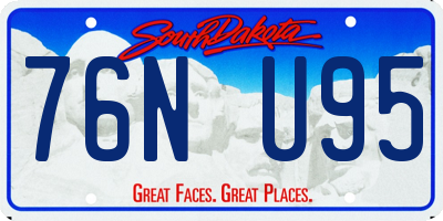 SD license plate 76NU95