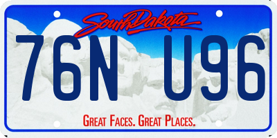 SD license plate 76NU96