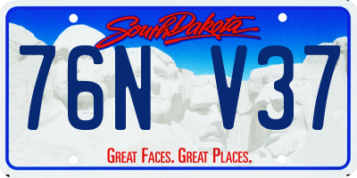 SD license plate 76NV37