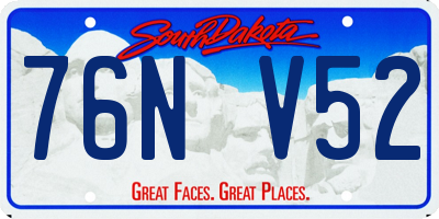 SD license plate 76NV52