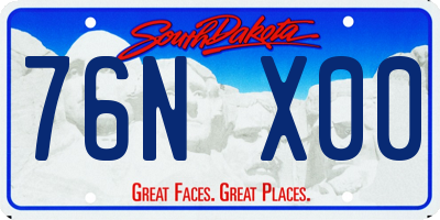 SD license plate 76NX00