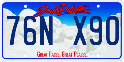 SD license plate 76NX90