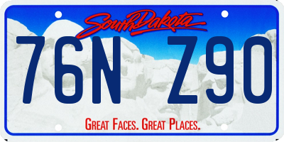 SD license plate 76NZ90