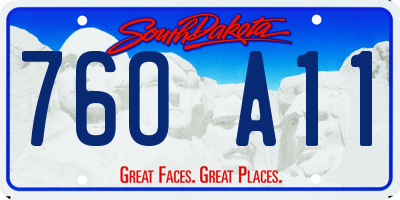 SD license plate 76OA11