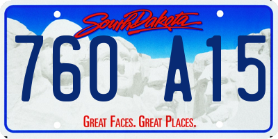 SD license plate 76OA15