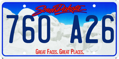 SD license plate 76OA26