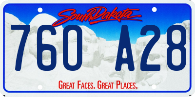 SD license plate 76OA28