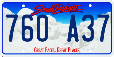 SD license plate 76OA37
