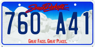 SD license plate 76OA41