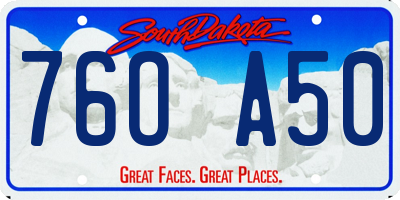 SD license plate 76OA50