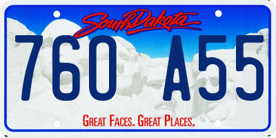 SD license plate 76OA55