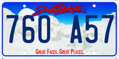 SD license plate 76OA57