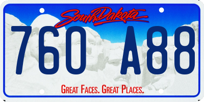SD license plate 76OA88