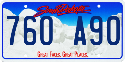 SD license plate 76OA90