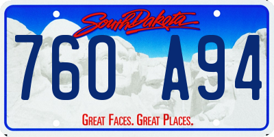 SD license plate 76OA94