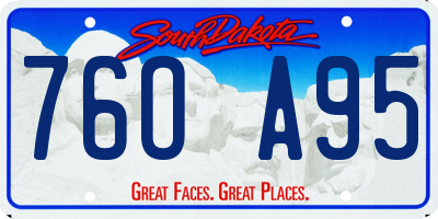 SD license plate 76OA95