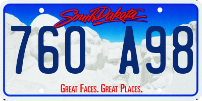 SD license plate 76OA98