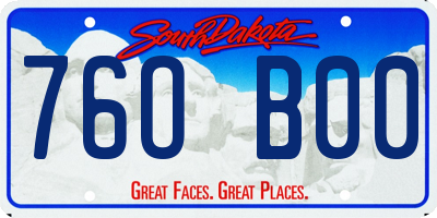 SD license plate 76OB00