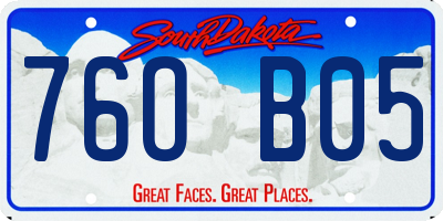 SD license plate 76OB05