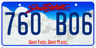 SD license plate 76OB06