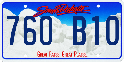 SD license plate 76OB10