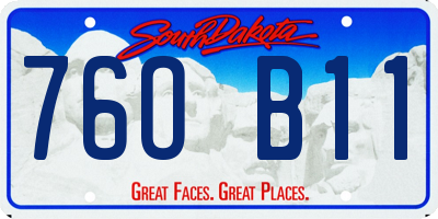 SD license plate 76OB11