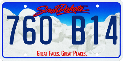 SD license plate 76OB14