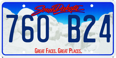 SD license plate 76OB24