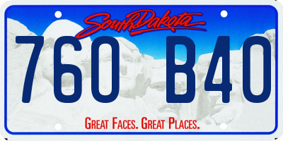 SD license plate 76OB40