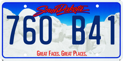 SD license plate 76OB41