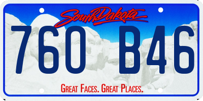 SD license plate 76OB46