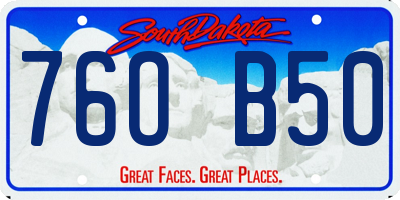SD license plate 76OB50