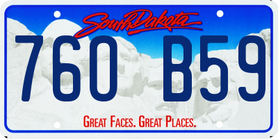 SD license plate 76OB59