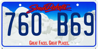 SD license plate 76OB69