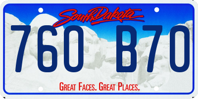 SD license plate 76OB70
