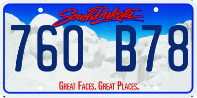 SD license plate 76OB78