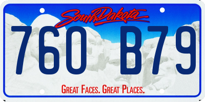 SD license plate 76OB79