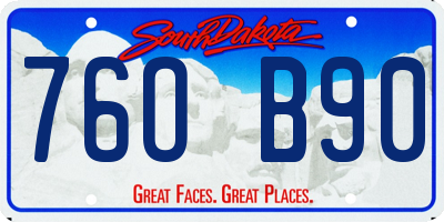 SD license plate 76OB90